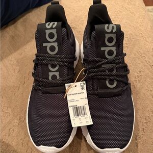 Adidas Black and White Lite Racer Adapt 5 Sneakers